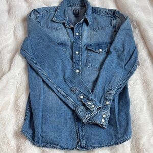 GAP Indigo Denim Button-Up Shirt